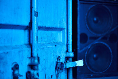 Full frame shot of blue door