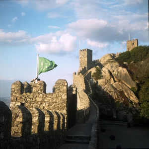 Panoramic view of historic building against sky