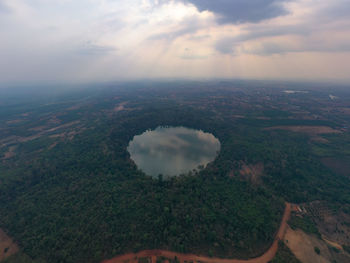 Aerial view of landscape against sky