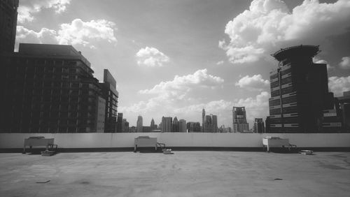 Modern buildings in city against sky