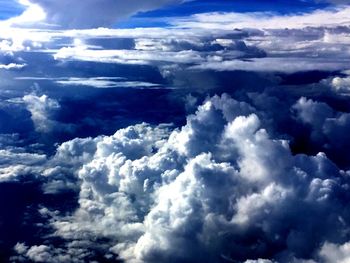 Aerial view of cloudy sky