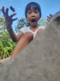 Portrait of cute girl