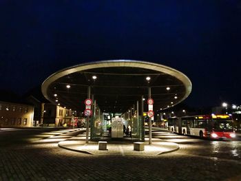 Illuminated street light at night