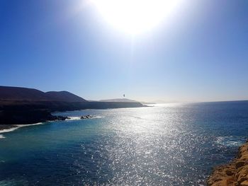 View of sea against clear sky