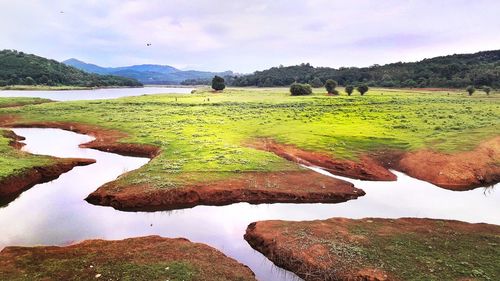 Scenic view of landscape against sky