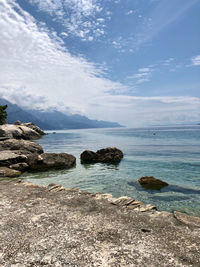 Scenic view of sea against sky