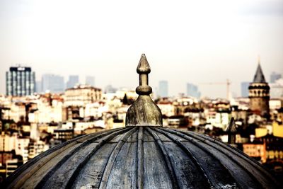 Close-up of cathedral against sky in city