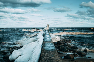 Scenic view of sea against sky