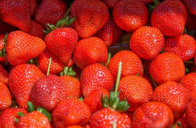 Full frame shot of strawberries