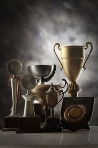 Group of trophy