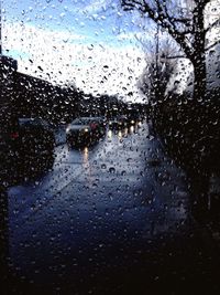 Water drops on car window