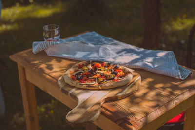 Food served on table in restaurant