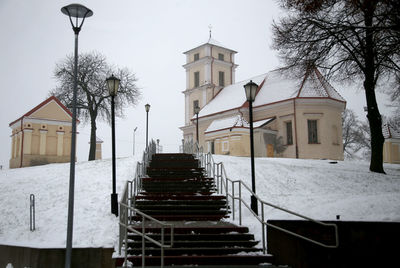 View of built structure in winter