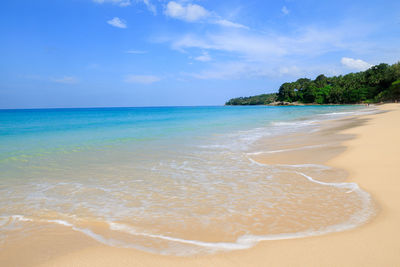 Landscape view surin sandy beach summer holiday phuket thailand