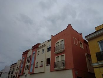 Low angle view of buildings against sky