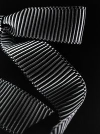 High angle view of abstract pattern against black background