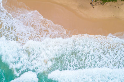 Close-up of wave splashing on shore