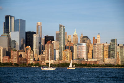View of buildings in city at waterfront