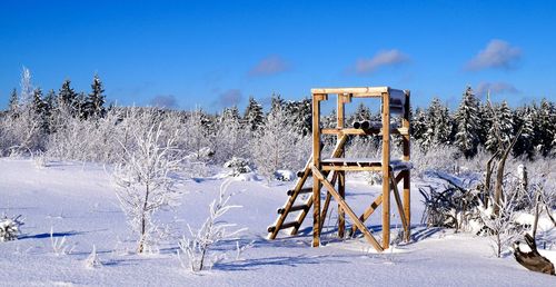 Scenic view of snow covered landscape