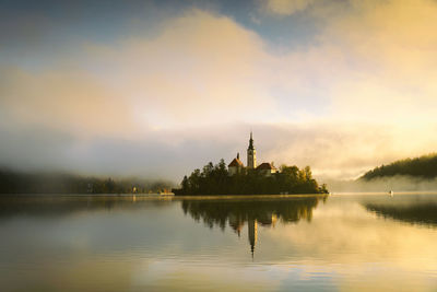 Sunrise at lake bled, slovenia iv