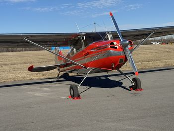Airplane on airport runway