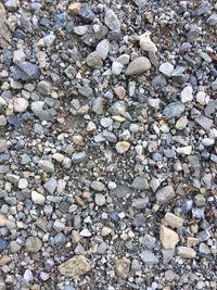 Full frame shot of pebbles on beach