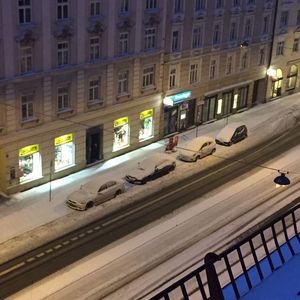 View of building in city at night