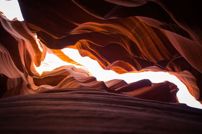 Low angle view of rock formations