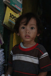 Portrait of boy looking away