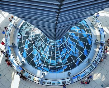 High angle view of modern office building