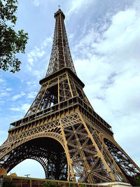 Low angle view of eiffel tower