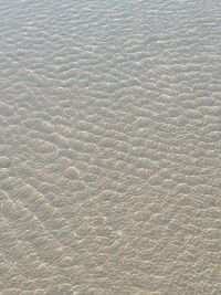 High angle view of sand on beach