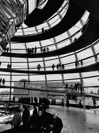 People at amusement park