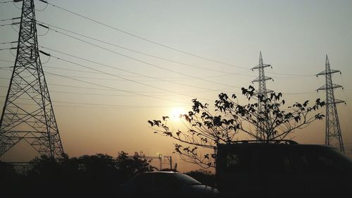 Silhouette of tree against sky during sunset