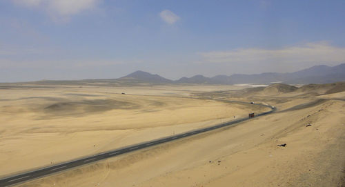 Scenic view of desert against sky