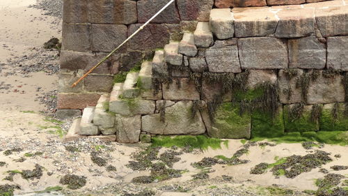 Close-up of stone wall