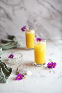 Close-up of drink on table