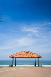 View of calm blue sea against the sky