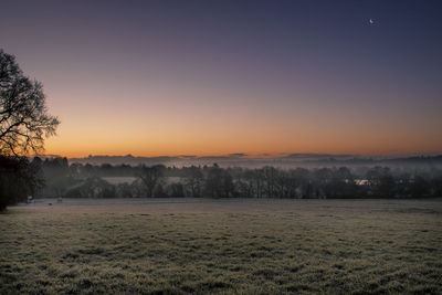 Sunrise over dedham vale in rural suffolk, uk