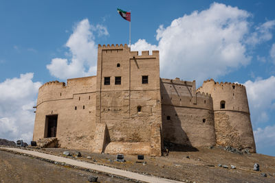 Low angle view of castle against sky