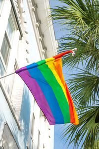 Low angle view of flags