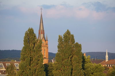 Panoramic view of temple against sky