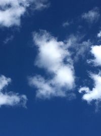 Low angle view of blue sky