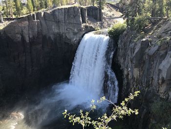 Scenic view of waterfall