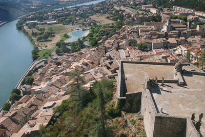 View of the town of sisteron