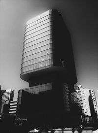 Low angle view of modern building against sky