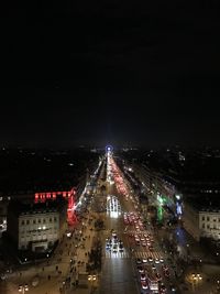 Illuminated city at night