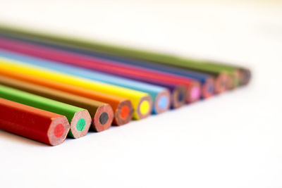 Close-up of colorful pencils