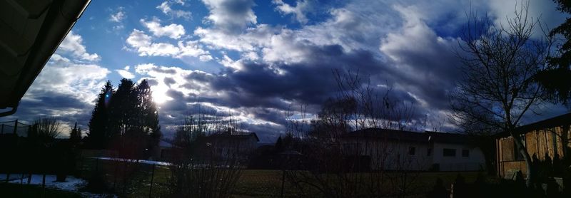 Low angle view of buildings against sky