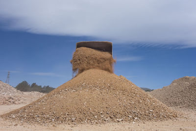 Scenic view of desert against sky
